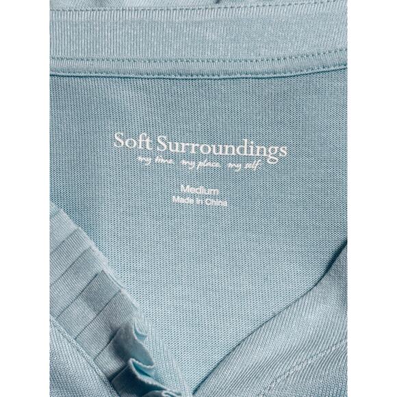 NWT Soft Surroundings Oleander Teal Dust Top, Size M - Picture 6 of 8